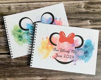 Libro de autógrafos personalizado de Splash Disney, Mickey o Minnie, Disneyland, World, Cruise, A5