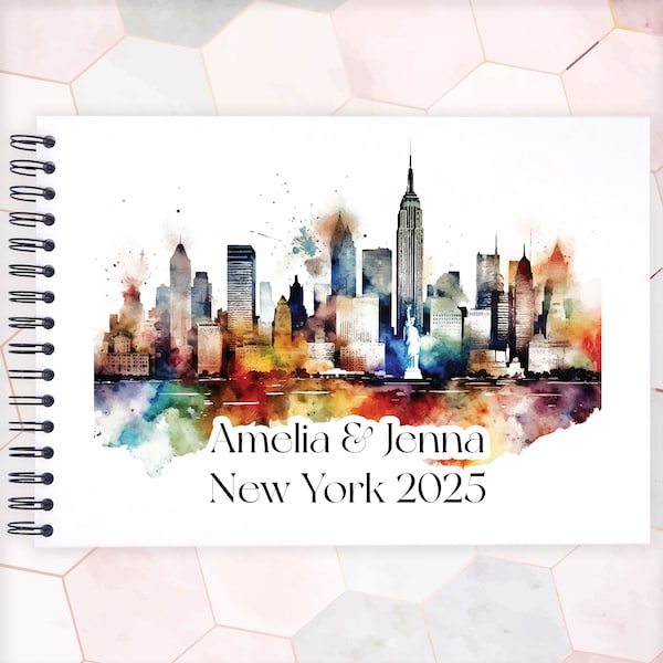 Personalised New York Paint A3/A4/A5/Square Travel Holiday Scrapbook, Memory, Photo Album