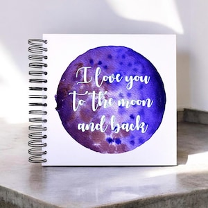Orb Love You Moon & Back A5/A4/A3/carré Scrapbooking, album photo, livre d'or, livre de souvenirs