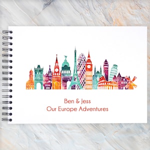 Personalised EUROPE A3/A4/A5/Square Travel Holiday Scrapbook, Memory, Photo Album