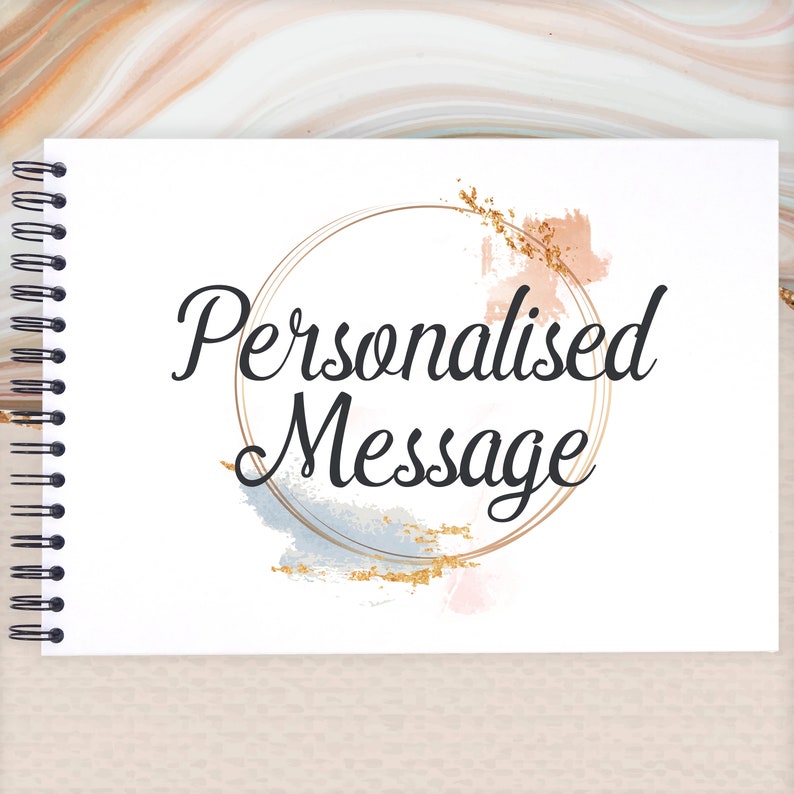 Personalised Circle Gold A3/A4/A5 Scrapbook, Photo Album, Guest Book, Memory Book, Special Gift image 1
