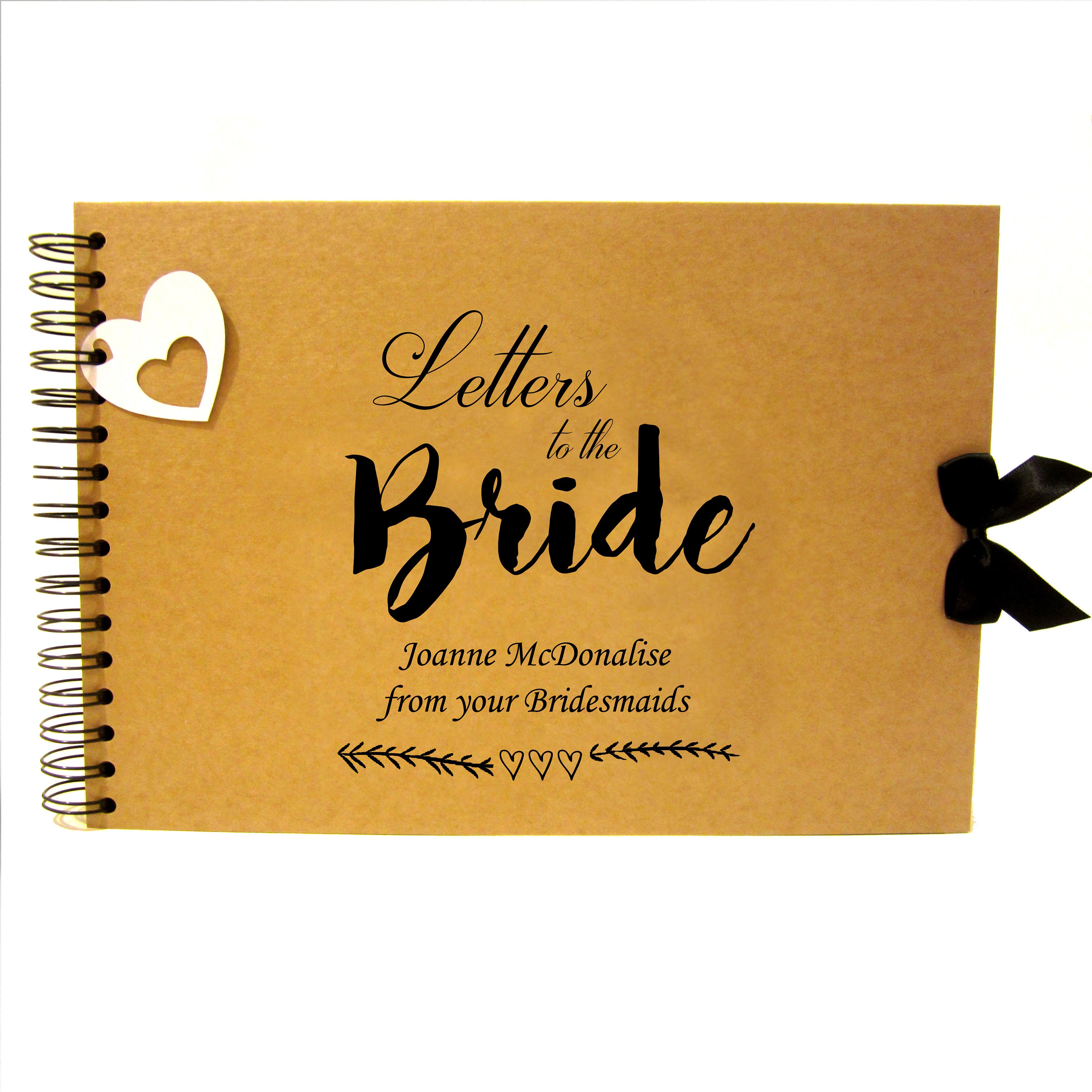PERSONALISED. LETTERS TO THE BRIDE A5 SIZE PHOTO ALBUM/SCRAPBOOK/MEMORY  BOOK.