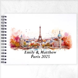 Personalisierte Paris Farbe A3 / A4 / A5 / Quadratisch Reise Urlaub Sammelalbum, Erinnerung, Fotoalbum, Frankreich, Europa