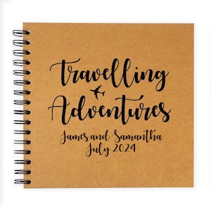 Diario de viaje personalizado A5/Cuadrado/A4/A3 Travel Adventures Scrapbook, álbum de fotos, regalo