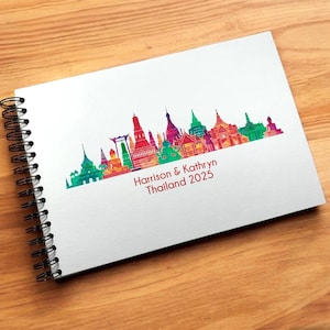 Álbum de fotos personalizado de Tailandia (A3/A4/A5/cuadrado) para viajes, recuerdos y vacaciones.