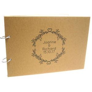 Libro degli ospiti di nozze personalizzato, Pagine rimovibili, Pagine bianche/nere/kraft