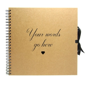 Album fotografico personalizzato Scrapbook, Guest Book, Vintage, Regalo, SQUARE RIBBON