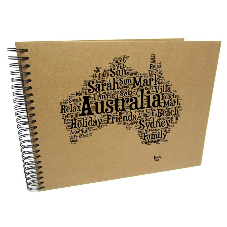 Personalised A3/A4/A5/ Travel Holiday Scrapbook, Photo Album, EU, USA, Australia image 1