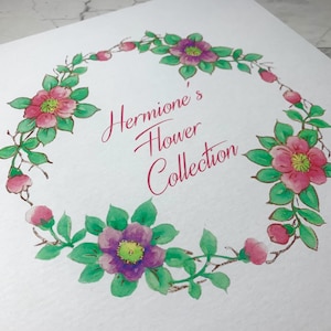 Personalisierte Blumenkranz A3 / A4 / A5 / Square Scrapbook, Fotoalbum, Hochzeit Erinnerungsbuch, besonderes Geschenk