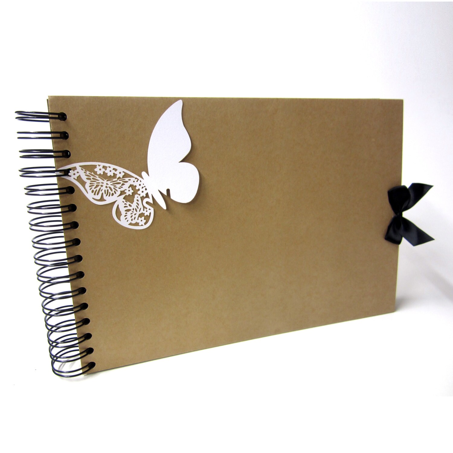 SCRAP BOOK personalised handmade PHOTO BUTTERFLY A5 HEN/BIRTHDAY GUEST 