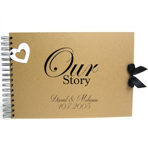 Album fotografico personalizzato in carta Kraft A5 A4 "La nostra storia", album fotografico, ricordo