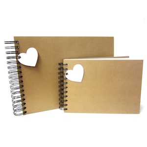 En blanco A4/A5 Kraft Vintage libro de recuerdos, álbum de fotos, invitado libro, pantalla, regalo