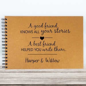 Personalised Best Friends Stories A3/A4/A5/Square, Scrapbook, Photo Album, Book, Memories, New Job, Retirement