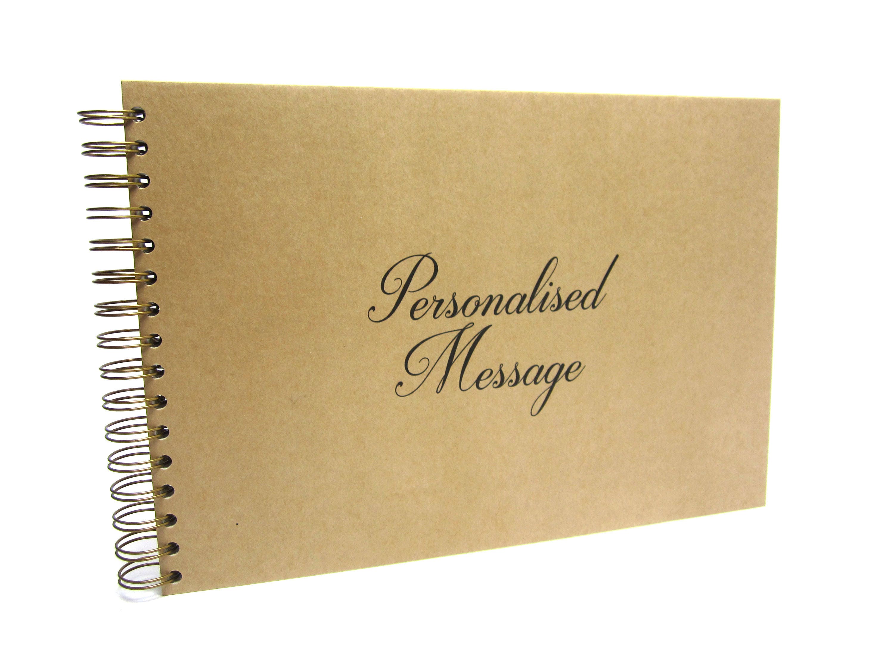 Personalised Engraved Board A4 A5 Plain Paper Sketchbook, Sketch