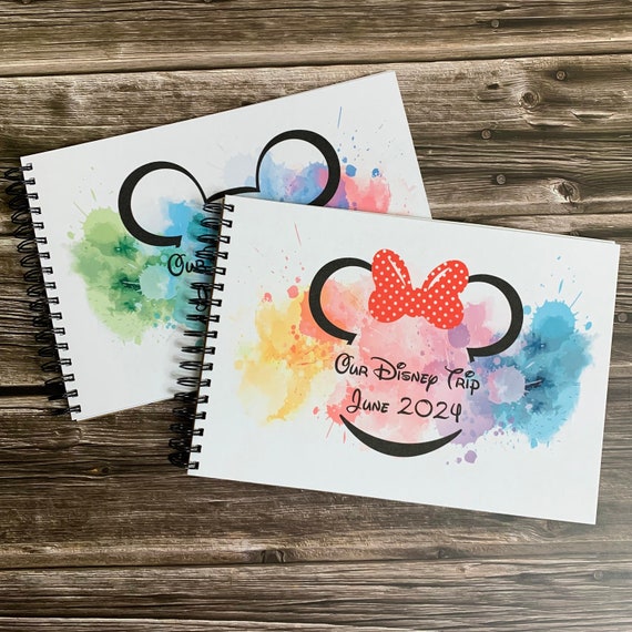 Personalised Splash Disney Autograph Book, Mickey or Minnie, Disneyland,  World, Cruise, A5 
