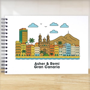 Personalised Gran Canaria, A3/A4/A5/Square Travel Holiday Scrapbook, Memory, Photo Album, Canary Islands, Spain