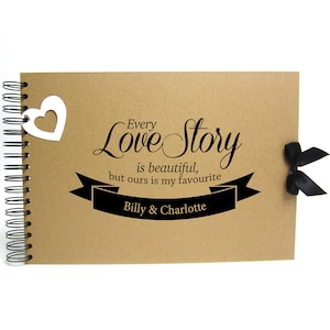Personalised Kraft Scrapbook A5 A4 Every Love Story, Photo Album, Keepsake