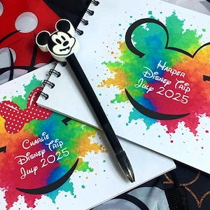 Długopis Disney Personalizowana Książka Autografów, Myszka Miki lub Myszka Minnie, Disneyland, Świat, Rejs, A5