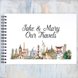 Personalised Our Travels A3/A4/A5 Scrapbook, Photo Album, Guest Book, Memory Book, Event Gift