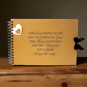 Scrapbook A5 A4 Life Friends & Love Quote, Landscape, Card Pages, Photo Album