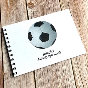 Personalised Football Autograph Book, Player Autographs, Stadium, Club, Collectors, Soccer, Ball