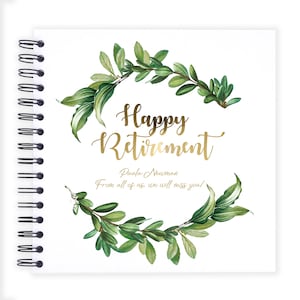 Personnalisé Happy Retirement A5/A4/A3/Square Scrapbook, Album photo, Livre d'or, Livre de mémoire