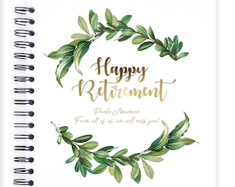 Happy Retirement personalizado A5/A4/A3/Square Scrapbook, álbum de fotos, libro de visitas, libro de recuerdos