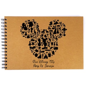 Personalised A3/A4/A5 Disney Head Scrapbook Photo Album, Memory Gift, Guestbook Card Design