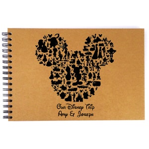 Personalised A3/A4/A5 Disney Head Scrapbook Photo Album, Memory Gift, Guestbook Card Design