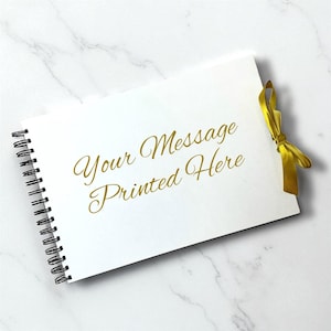 Tied Ribbon Gold Personalised A3 A4 A5 Scrapbook, Photo Album, Guest Book, Memory Book, Special Gift