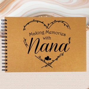 A3/A4/A5 Memories with Nana, Gästebuch, Kartenseiten, Fotoalbum, Erinnerungsbuch, Oma, Oma, Opa, Gramps, Ops, Pappy