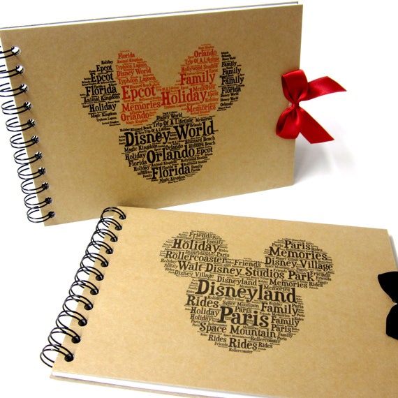 Libro de autógrafos personalizado de Mickey Mouse Disneyland / Disney World  -  México