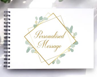 Personalised Geometric Gold A3/A4/A5 Scrapbook, Photo Album, Guest Book, Memory Book
