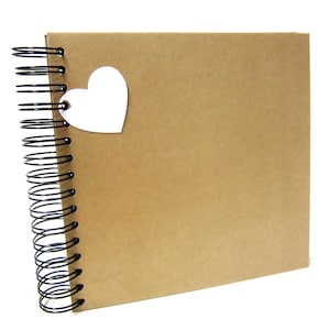 Álbum de recortes quadrado em branco 8x8 vintage Kraft, álbum de fotos, livro de visitas, páginas de cartão