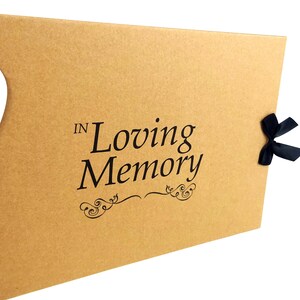 A5 A4, In Loving Memory, Condolence Book, Landscape, Card Pages, Photo Album, Keepsake, Scrapbook image 2