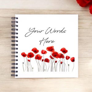 Album fotografico personalizzato Poppy A5/A4/A3/quadrato, album fotografico, libro degli ospiti, libro dei ricordi, regalo