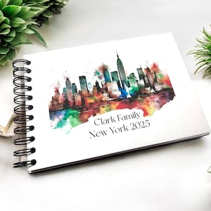 Personalised New York Paint A3/A4/A5/Square Travel Holiday Scrapbook, Memory, Photo Album, USA, America