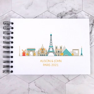 Álbum de fotos, recuerdos y recuerdos de París personalizado en formato A3/A4/A5/cuadrado