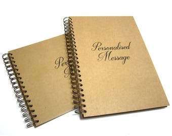 Personalised Sketchbook, A3,A4,A5, Portrait/Landscape, Acid Free Cartridge Paper, 170GSM, Bronze Bind