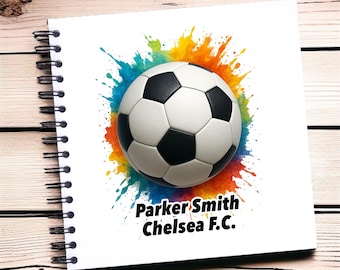 Álbum de recortes de fotos personalizado Splash Football A3/A4/A5, recuerdos infantiles, diario, fútbol, equipo, club, recuerdo, temporada, juvenil