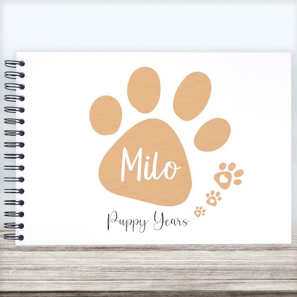 Personalised Puppy Record A3/A4/A5 Scrapbook, Photo Album, Guest Book, Memory Book