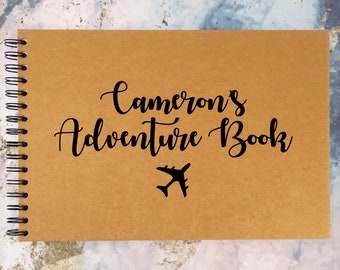 Personalised A3/A4/A5 Travel Adventure Book, Scrapbook, Photo Album, Memory Keepsake