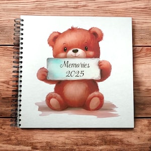 Album fotografico personalizzato con orsetto di peluche formato A3/A4/A5/quadrato, album di ricordi, album fotografico da viaggio