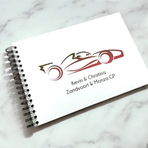 Álbum de fotos, recuerdos y recuerdos de fin de semana de Fórmula 1 personalizado en formato A3/A4/A5/cuadrado