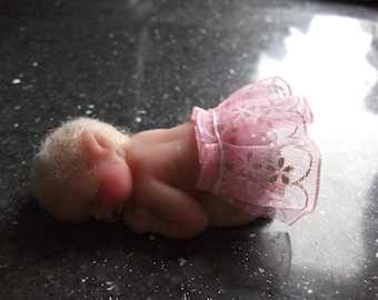 Handmade Baby Elf ooak bespoke see pictures pink tutu and crystal set nappy