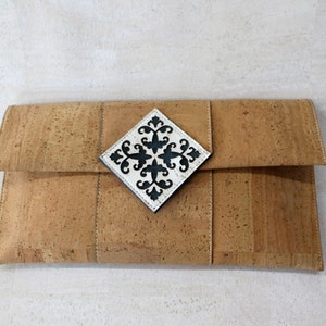 Bolso de mano de corcho "Teja Portuguesa"