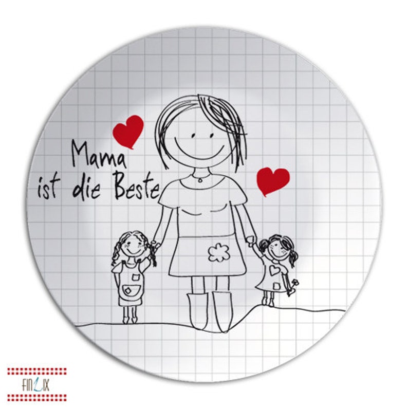 Teller zum Muttertag Mama ist die Beste Bild 1