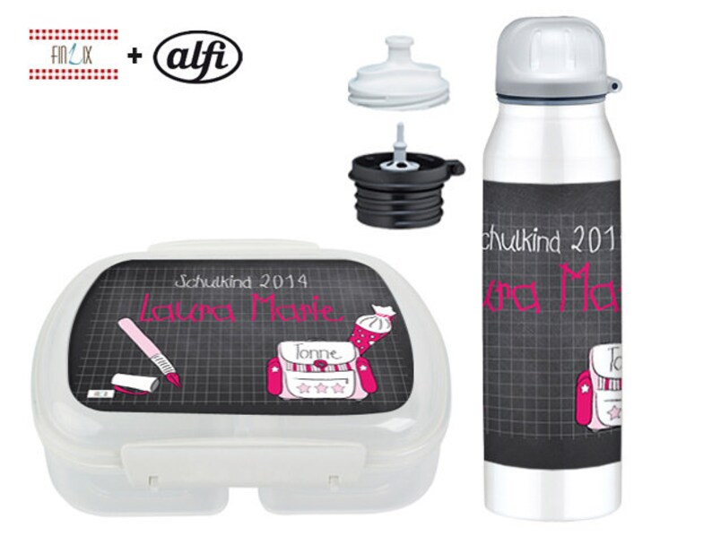 sweet school set with drinking bottle and can image 1