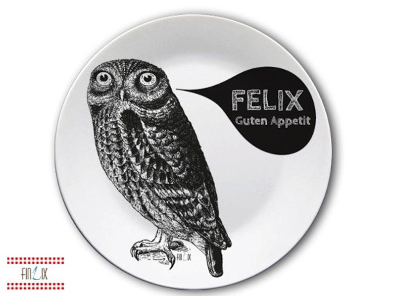 Plates with forest animals customizable image 2