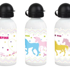 Alu drinking bottle with name Girl's Dreams image 1